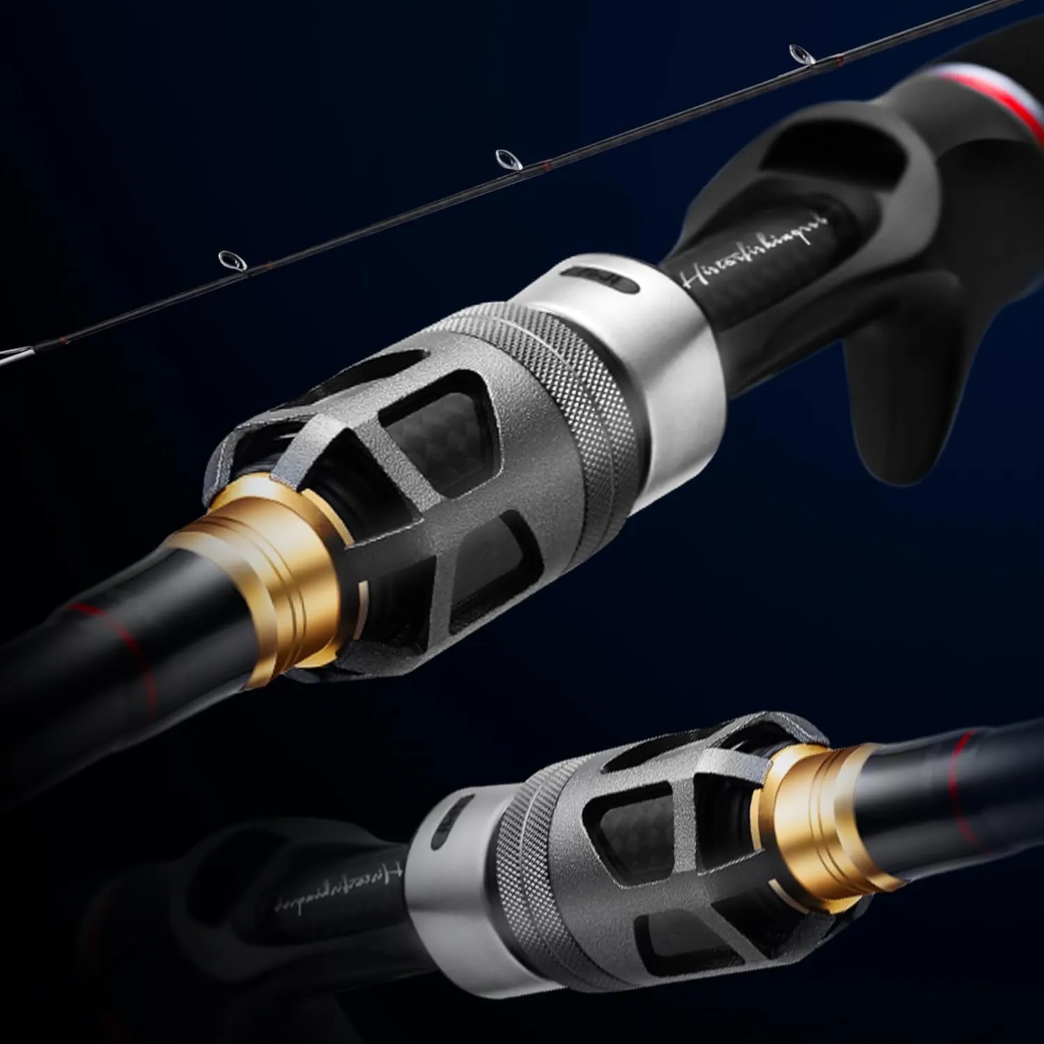 Portable Fishing Rod Spinning and Casting Travel Rod Assassins 4 Sections Easy Carry Full Carbon Fast 1.68m to 2.44m