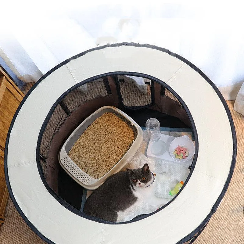 Portable Pet Haven: Versatile Oxford Cloth Crate For Pets by Dog Hugs Cat
