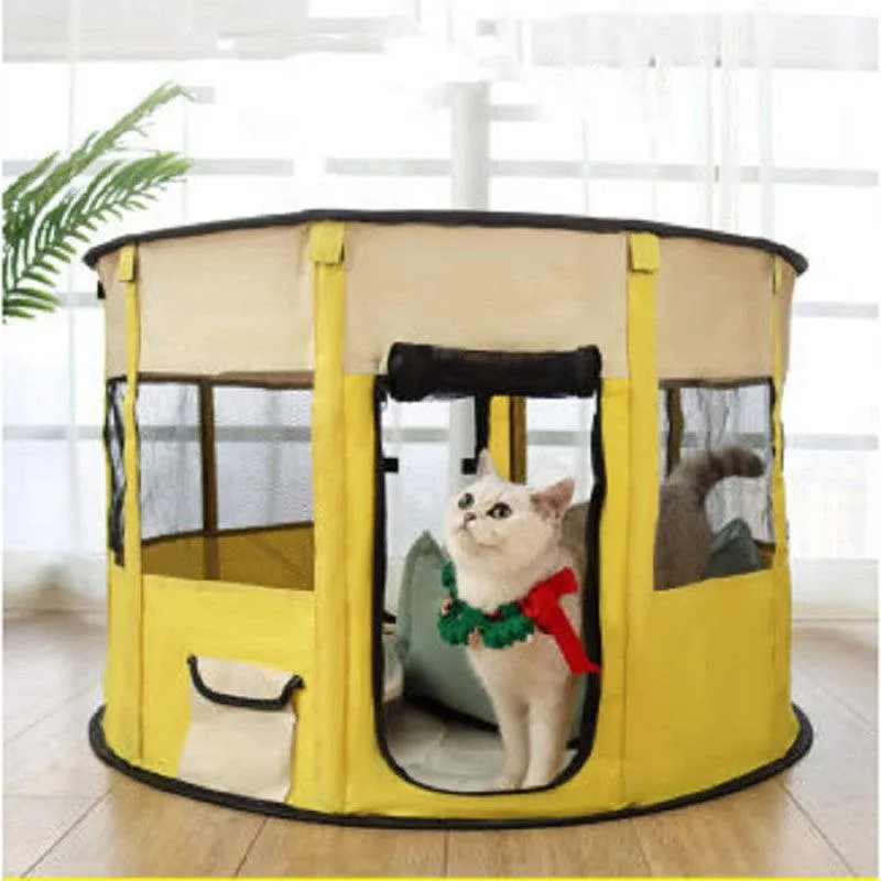 Portable Pet Haven: Versatile Oxford Cloth Crate For Pets by Dog Hugs Cat