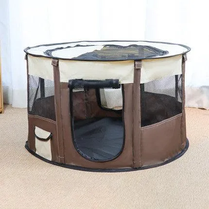 Portable Pet Haven: Versatile Oxford Cloth Crate For Pets by Dog Hugs Cat