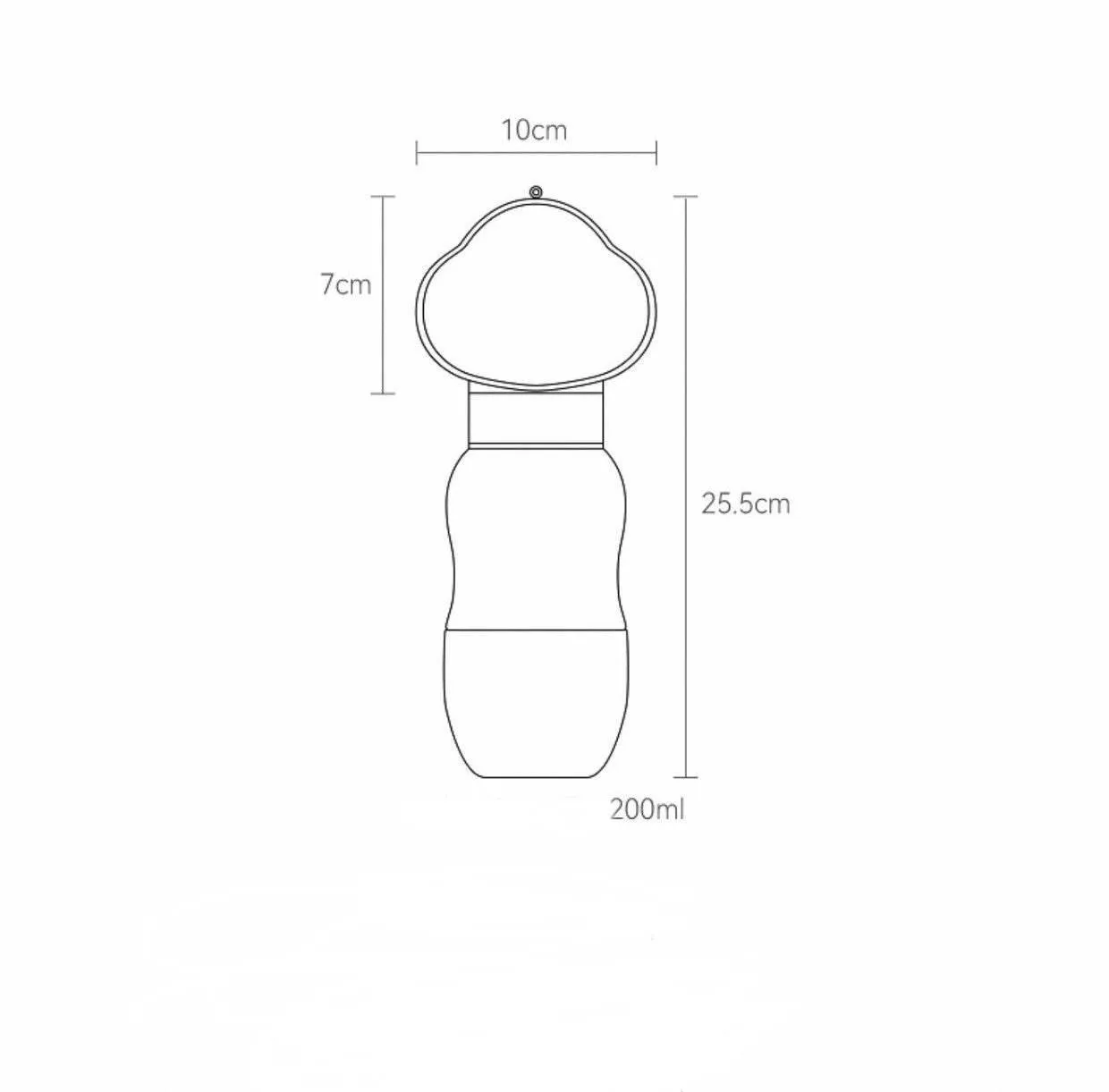 Portable Pet Water Bottle - 2-in-1 Travel Feeder