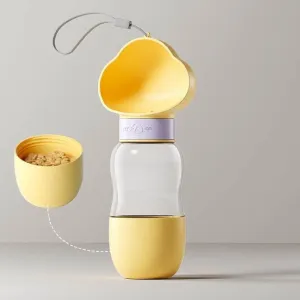 Portable Pet Water Bottle - 2-in-1 Travel Feeder
