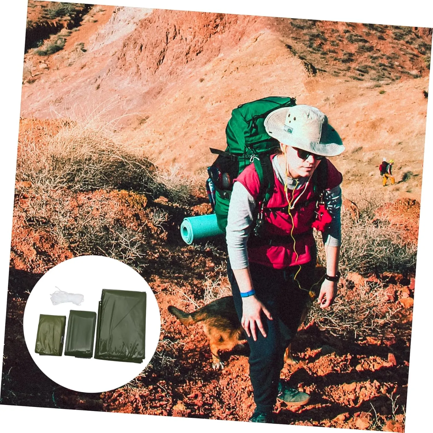 Portable Wild Survival Sleeping Bag Insulated Emergency Tent and Blanket Set