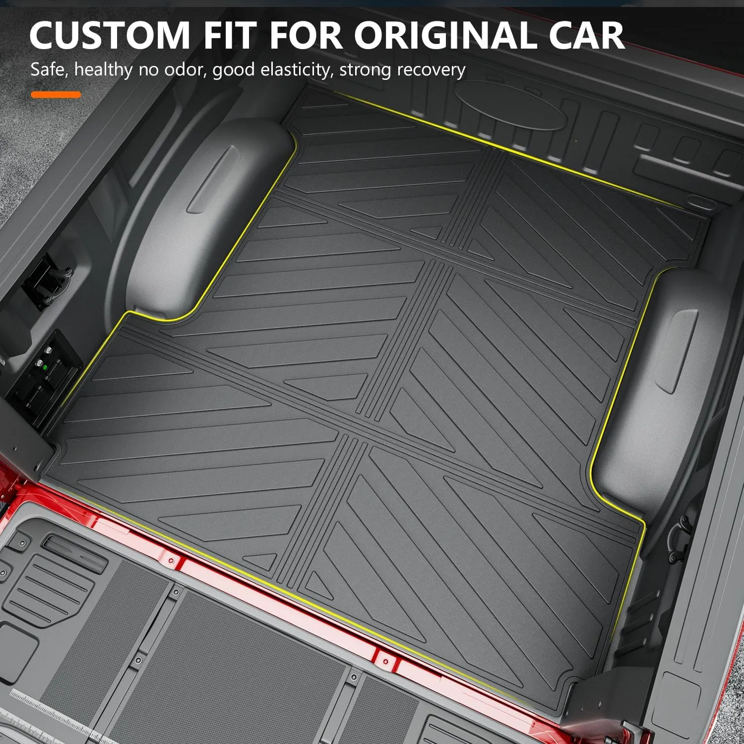 powoq 5.5FT Truck Bed Mat Compatible with 2015-2025 Ford F150 Bed Mat Truck Bed Liner All Season Protection Bed Liner Replacement for 2015-2025 Ford F150 Accessories (5.5FT Truck Bed Mat)