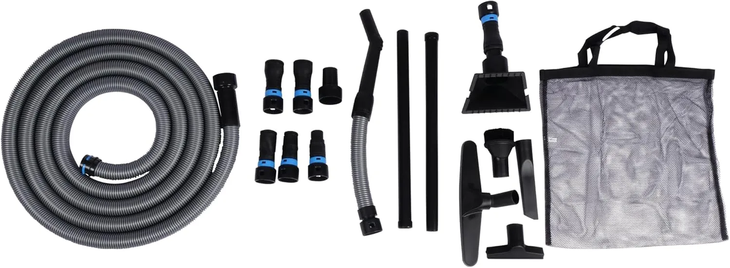 Premium Quick Click Multi-Brand Power Tool 7-Piece Dust and Fume Collection Set with 20 Ft. Hose and Wet/Dry Vacuum Accessories