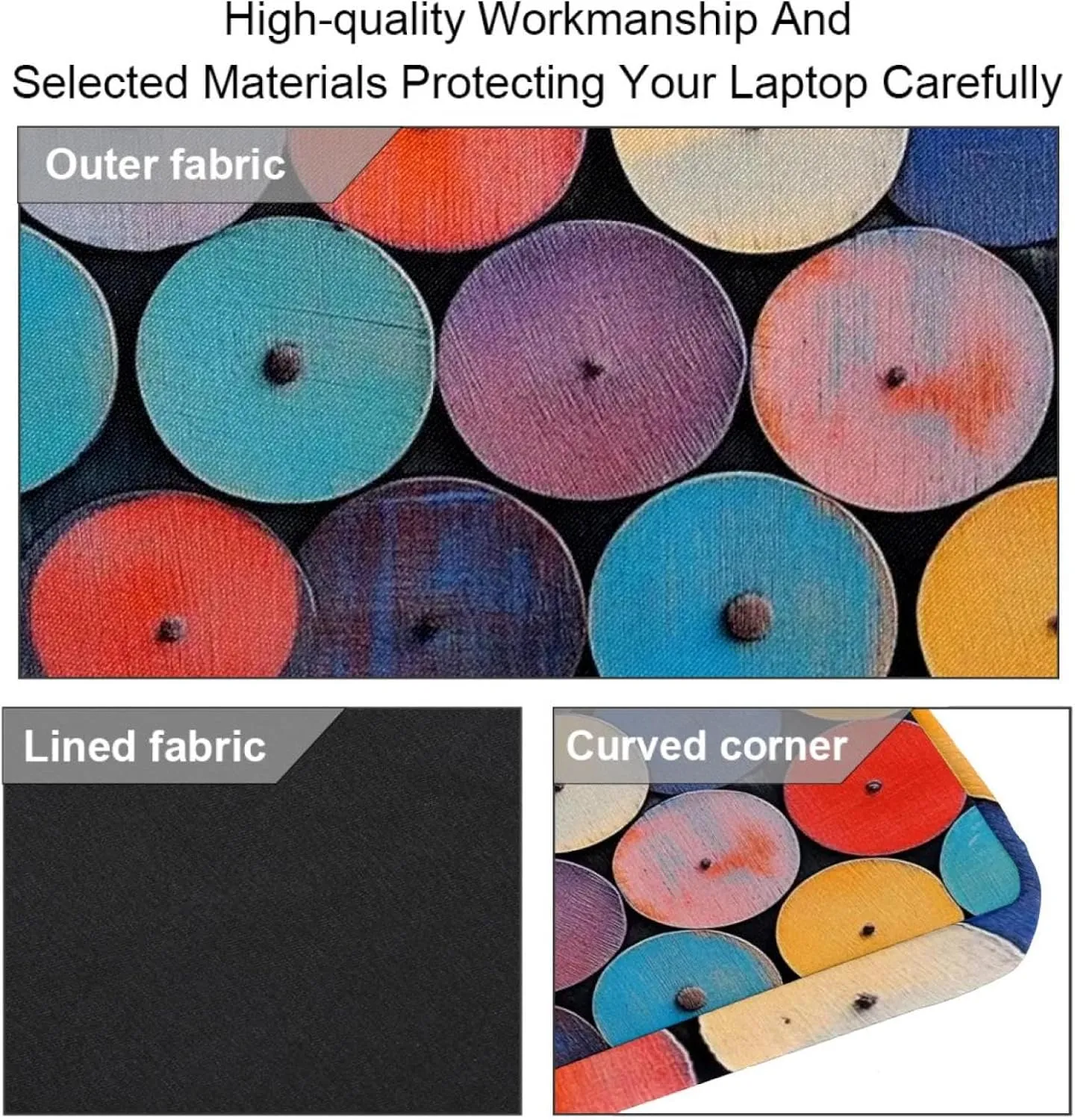 Protective Laptop Shoulder Messenger Bag Colorful Abstract Modern Background Briefcase Carrying Case Sleeve