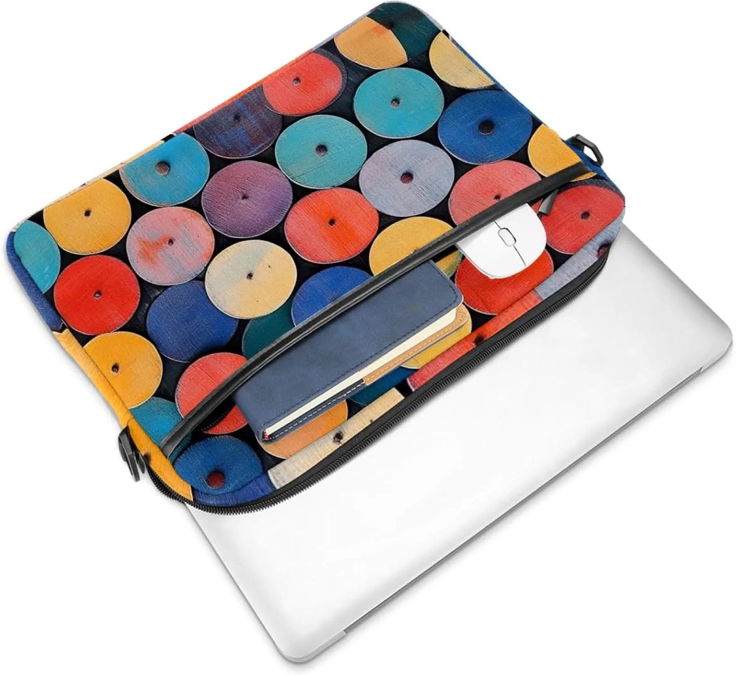 Protective Laptop Shoulder Messenger Bag Colorful Abstract Modern Background Briefcase Carrying Case Sleeve