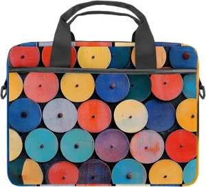 Protective Laptop Shoulder Messenger Bag Colorful Abstract Modern Background Briefcase Carrying Case Sleeve