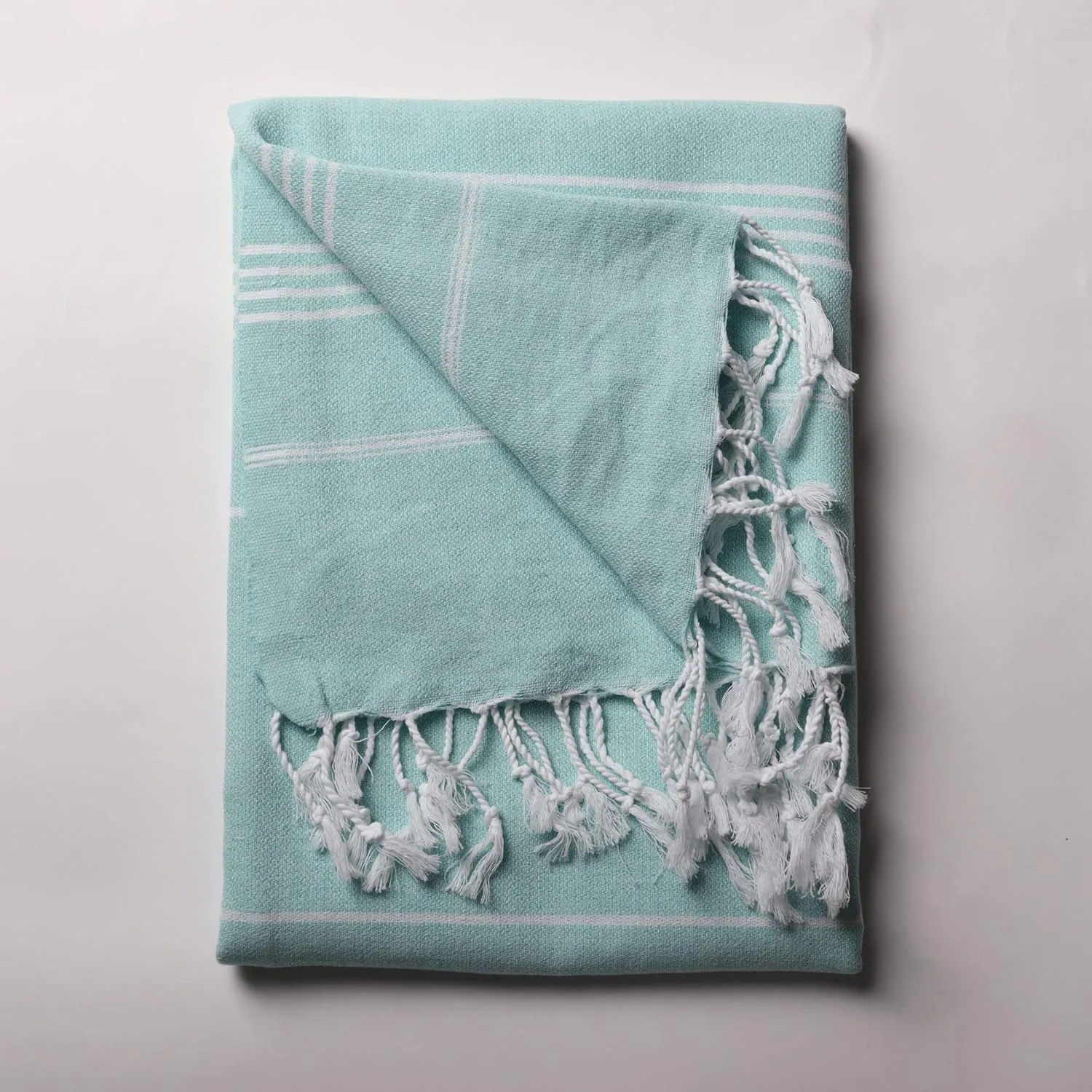 Puskul - Bulk Bachelorette Party Towels Pack of 10-100% Cotton Turkish Beach Towels for Bridesmaid Gift (Light Green)
