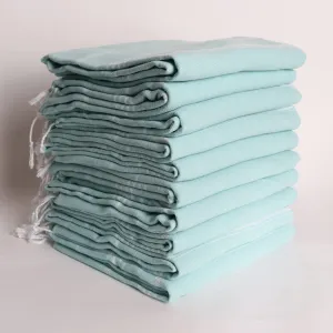 Puskul - Bulk Bachelorette Party Towels Pack of 10-100% Cotton Turkish Beach Towels for Bridesmaid Gift (Light Green)