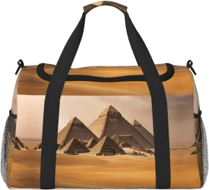 Pyramids of Egypt Print Weekender Bag Large Capacity Hand Travel Bag Carry On Tote Airplane Travel Tote