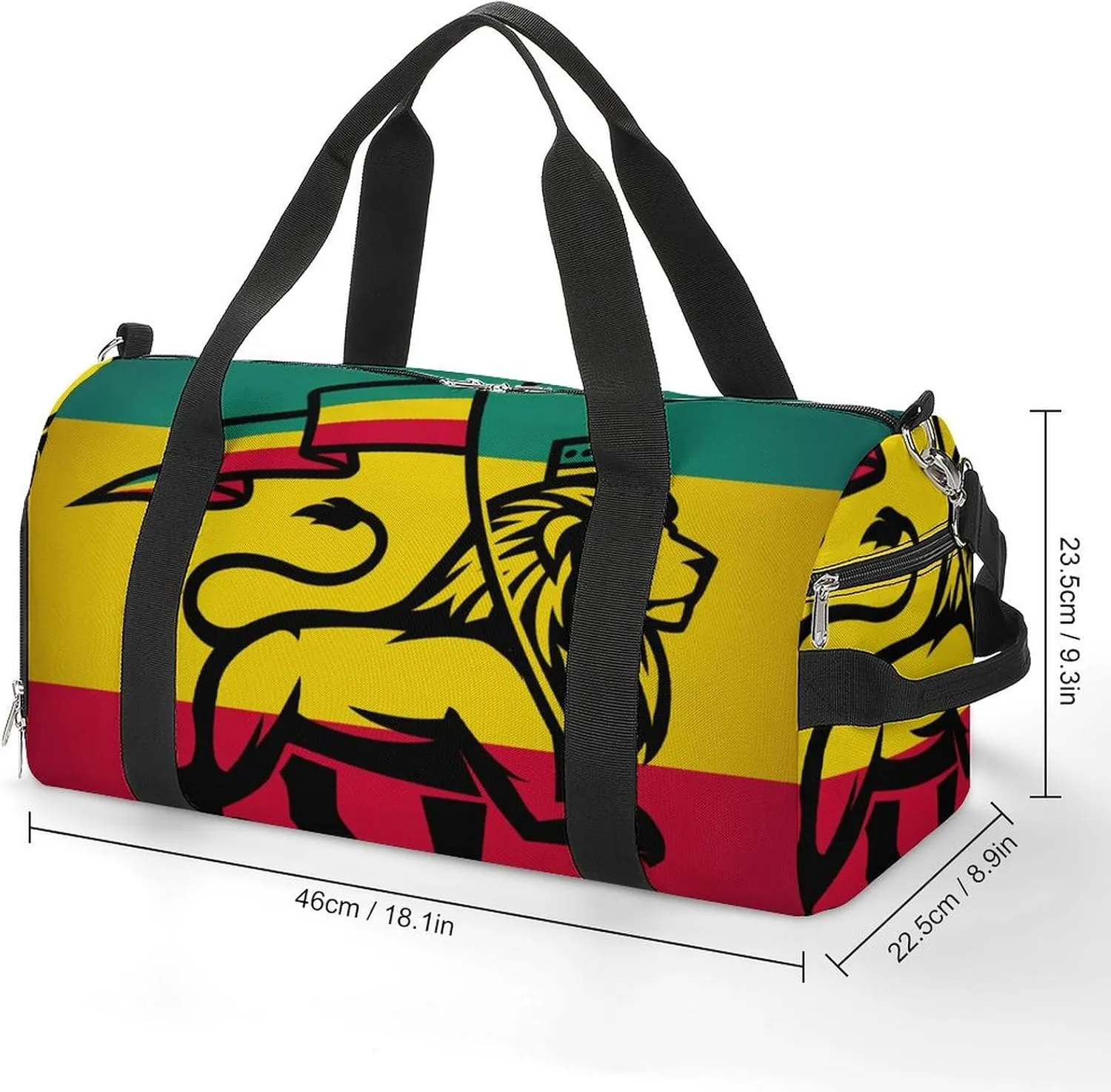 Rasta Lion with Sunglasses Fitness Bag with Large Capacity Backpack And Waterproof Bag