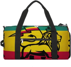 Rasta Lion with Sunglasses Fitness Bag with Large Capacity Backpack And Waterproof Bag