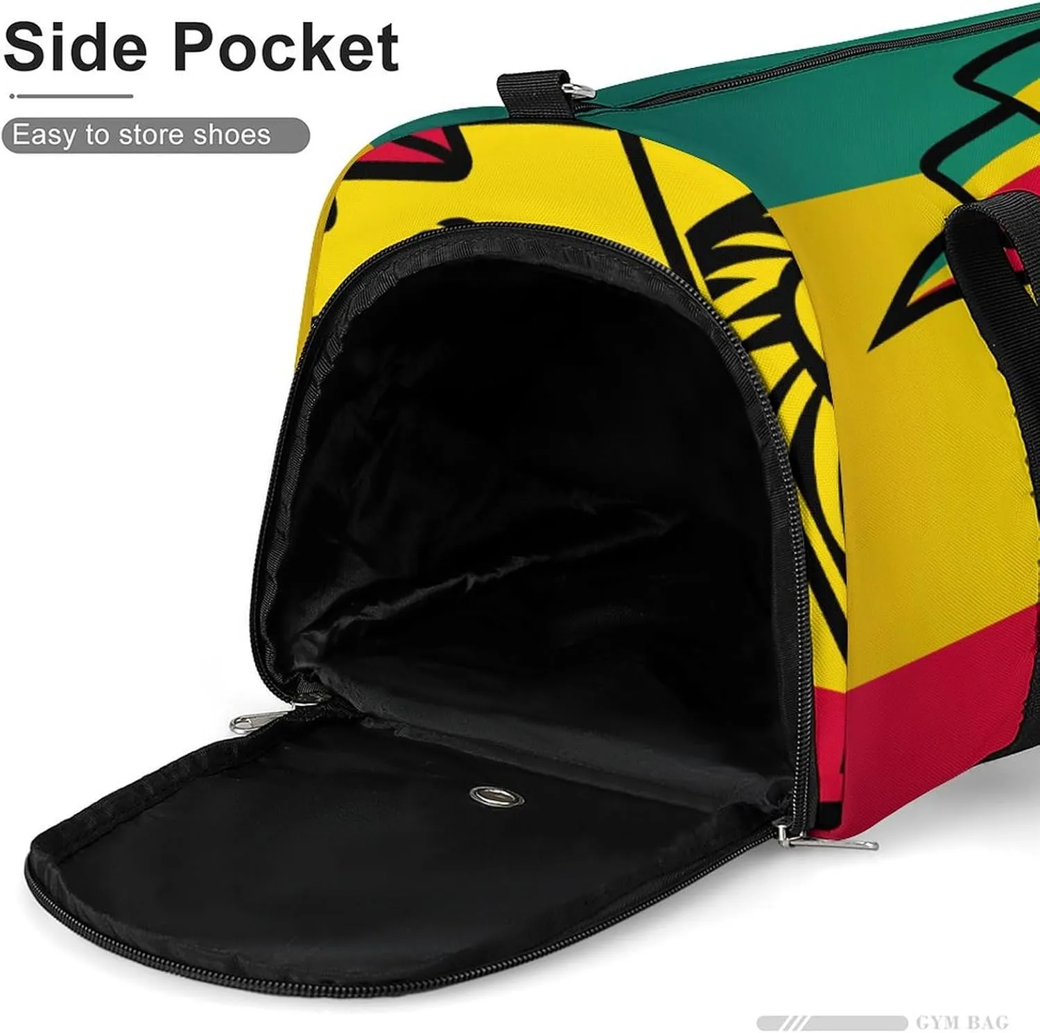 Rasta Lion with Sunglasses Fitness Bag with Large Capacity Backpack And Waterproof Bag