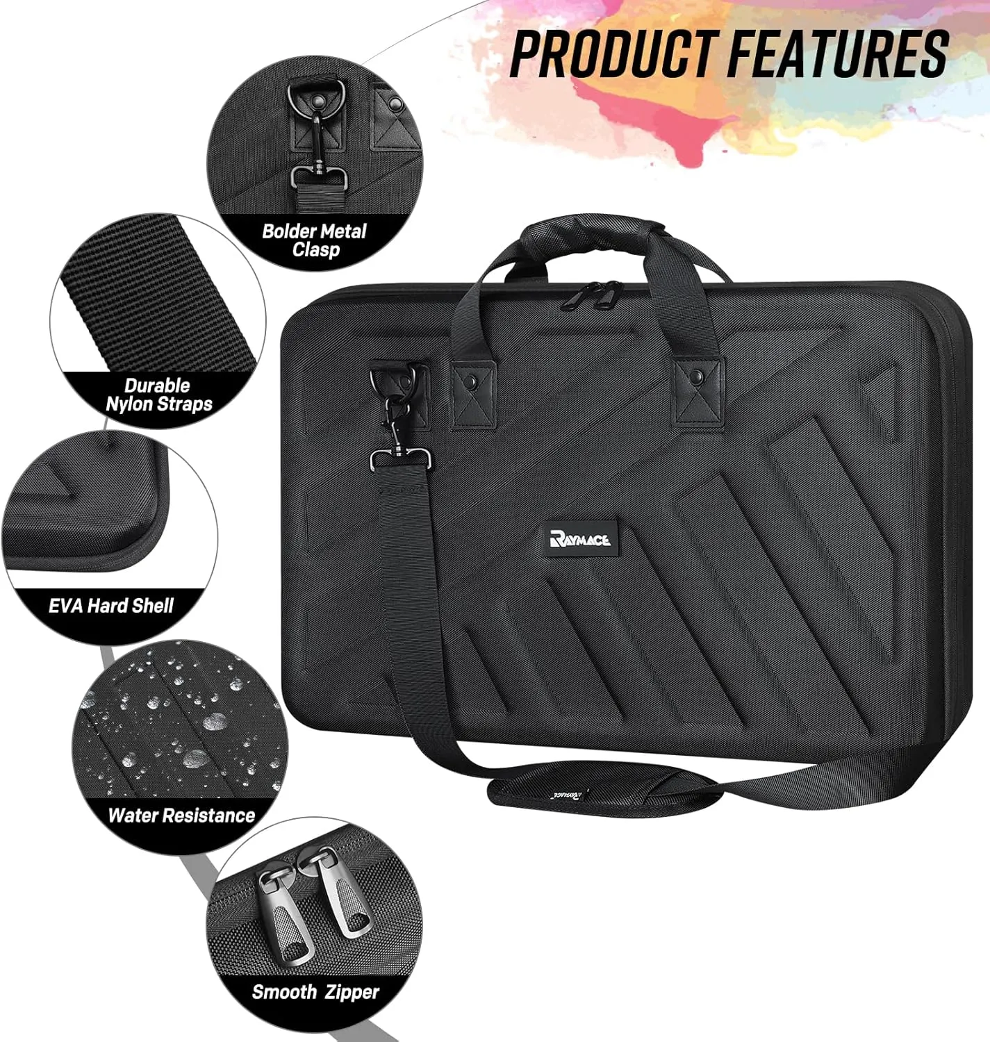 RAYMACE Hard EVA DJ Controller Case，Storage Case Fits Pioneer DDJ 1000,1000SRT，Protective Travel Storage Bag（28.7x 16.3 x 5.5 inch）