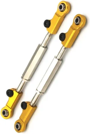 RC Tie Link Rods Compatible with JLB for Racing for Cheetah 11101 21101 J3 for Speed EA1018 1/10 RC Car Parts 2Pcs Metal Front Rear Link Rod Linkage