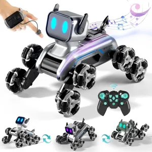 Remote Control Robot Toys 6-8, 8WD Gesture Sensing Stunt Rc Robot Dog for Kid Boys 8-12, RC Car Toys for Boys Christmas Birthday Gifts Age 5-7, 8-12