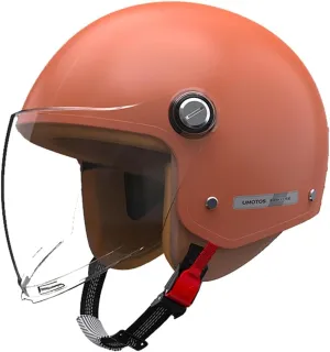 Retro Vespa Helmet with Visor Adult 3/4 Open Face Motorcycle Half Helmet DOT Approved Vintage Scooter Helmets Light Quick Buckle ATV Helmet for Moped Cruiser Chopper