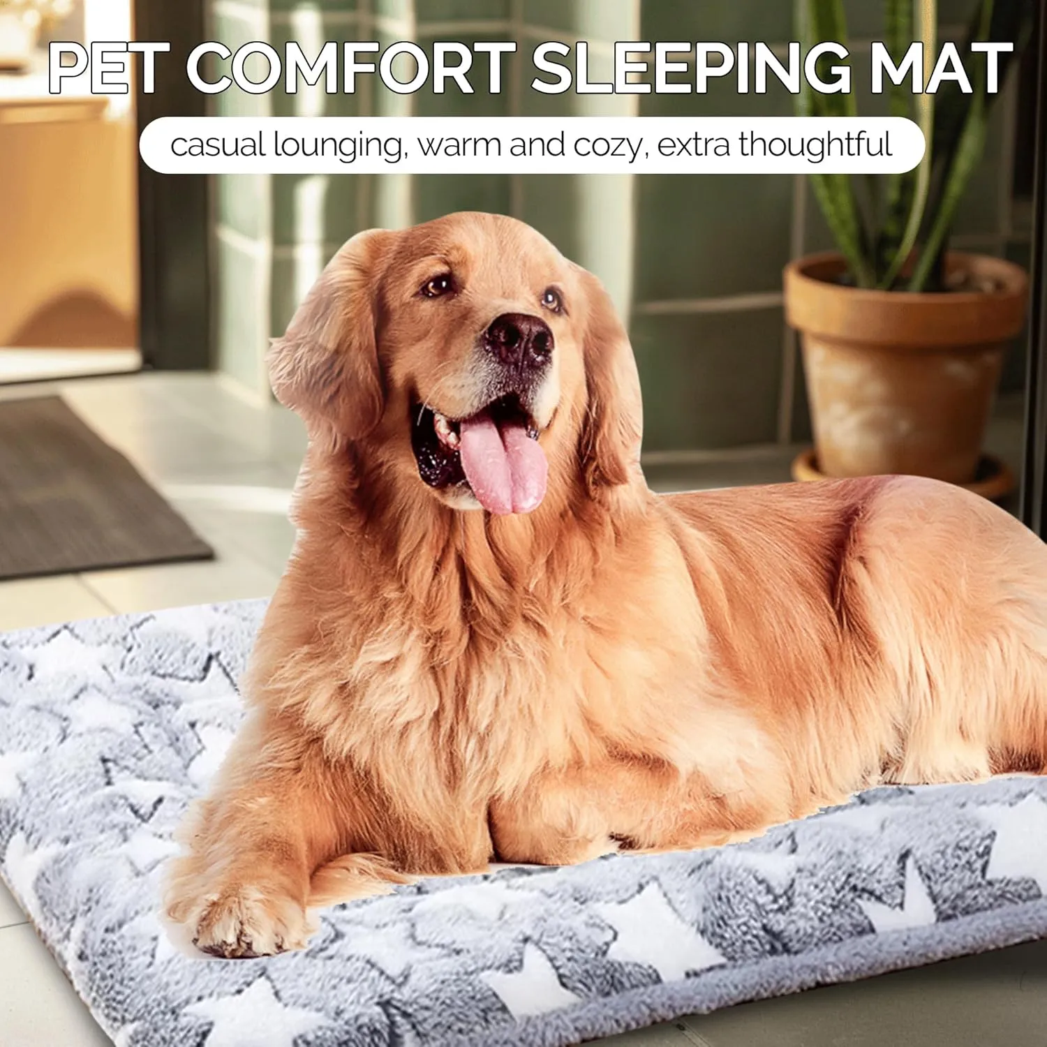 Reversible Dog Mat for Pet Comfort - Soft Bed Pads with Dual-Sided Design for All Seasons - Durable, Machine Washable for Crates, Travel, and Home