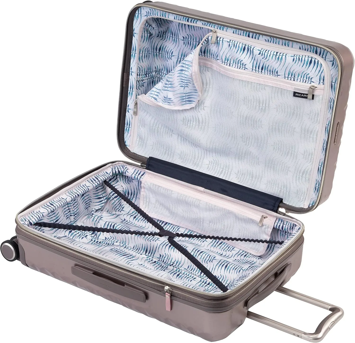 Ricardo Beverly Hills Indio Hardside Luggage, Durable, Spacious, Stylish, Compression Straps, Secondary Packing Compartment, Smoked Topaz, Medium Check-In 24-Inch