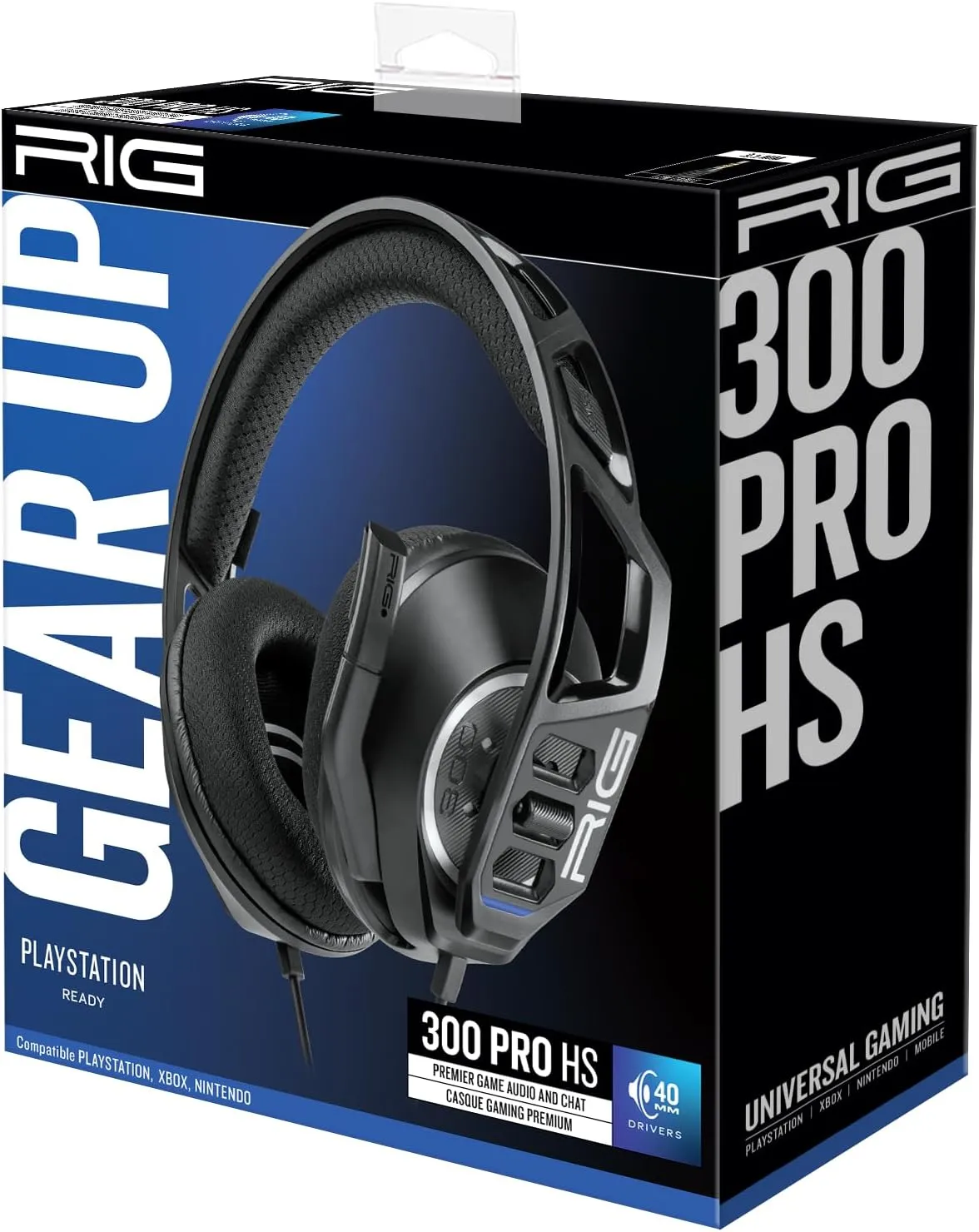RIG 300 PRO HS Premier Wired Gaming Headset for PlayStation - Universal 3.5mm Compatibility with PS4, PS5, Xbox Series X|S, Xbox One, Nintendo Switch, Switch 2, PC, Tablet - Black