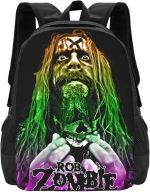 Rob Musics Zombie Backpack Large Capacity Leisure Travel Backpack Book Bag Outgoing Daypack 12.5x5.5x16.5 inch