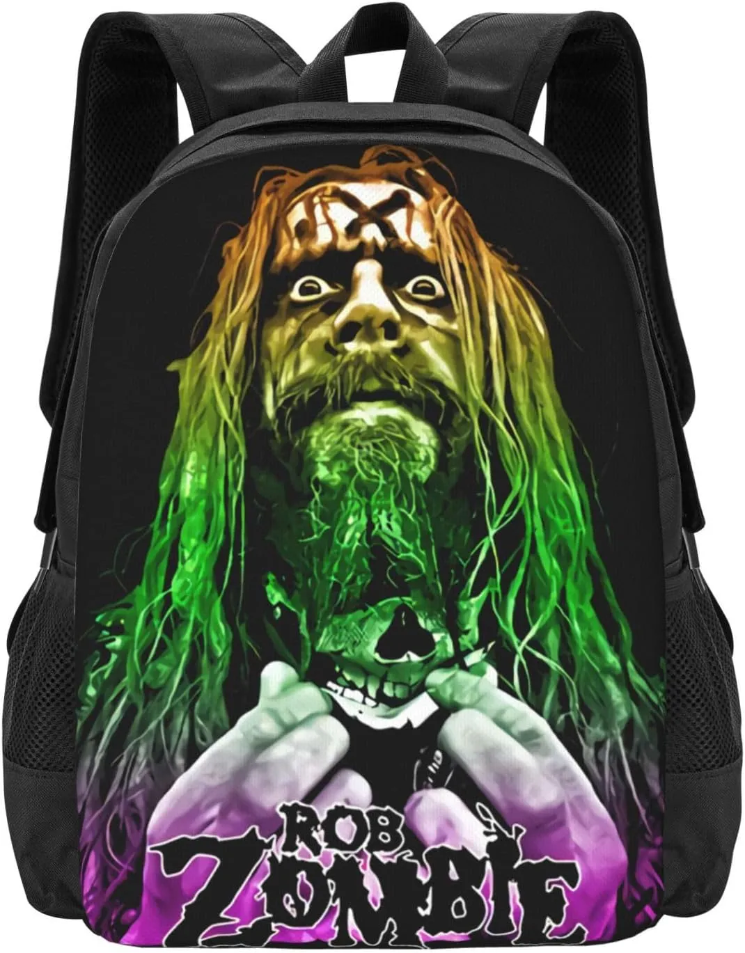 Rob Musics Zombie Backpack Large Capacity Leisure Travel Backpack Book Bag Outgoing Daypack 12.5x5.5x16.5 inch