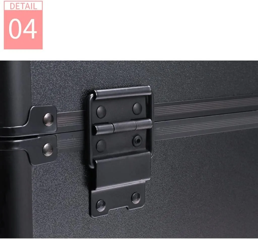 Rolling Nail Box Wheeled Nail Art Storage Box Polish Organizer Rolling Makeup Trolley Cosmetics Suitcase(D)