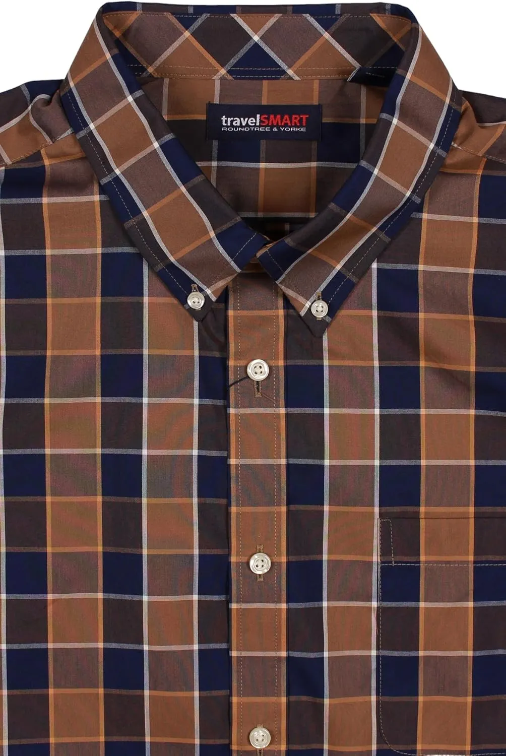 Roundtree & Yorke TravelSMART Non-Iron Men's Long Sleeve Shirt, Regular Sizes
