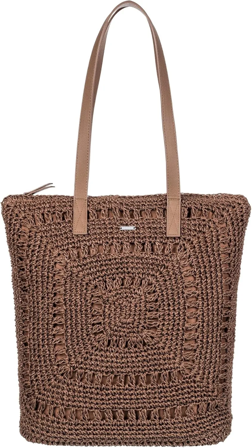 Roxy Women's Beach Tote Bag | Travel | Vacation | Straw | Lightweight | Breathable