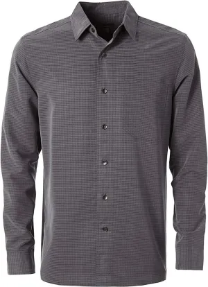 Royal Robbins Men's Desert Pucker Dry Long Sleeve Button Down Shirt, Asphalt, XX-Large