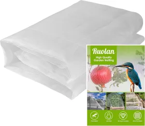 Ruolan Garden Mesh Netting Mosquito Netting,Plant Covers,Row Cover Mesh Netting for Vegetables Fruit Trees and Plants (10X8 FT), White