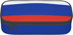 Russian flag print Large Capacity Storage Bag Travel Office Supplies Box, Makeup Bag, Desk Organizer with