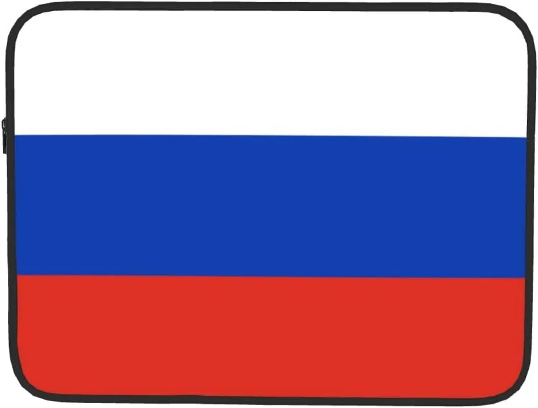 Russian Flag Prints Shockproof Portable Laptop Sleeve Bag 13 inch for Men and Women Business Travel, Office Daily Use