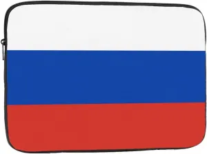 Russian Flag Prints Shockproof Portable Laptop Sleeve Bag 13 inch for Men and Women Business Travel, Office Daily Use
