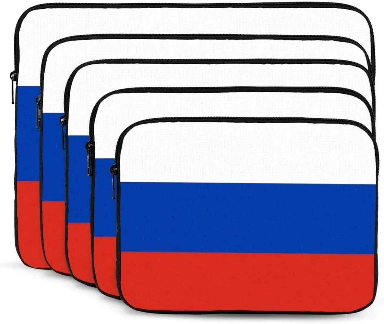 Russian Flag Prints Shockproof Portable Laptop Sleeve Bag 13 inch for Men and Women Business Travel, Office Daily Use