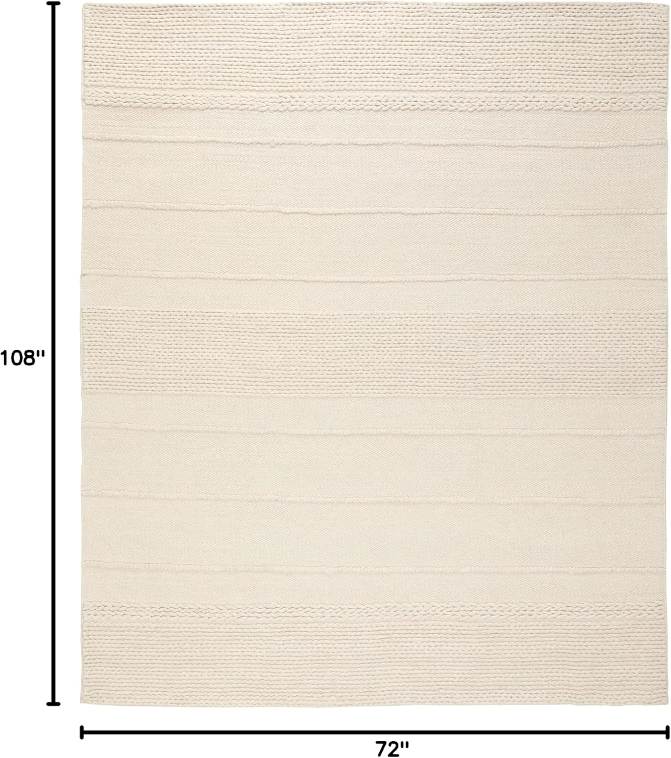 SAFAVIEH Natura Collection Area Rug - 6' x 9', Natural, Handmade Wool, Ideal for High Traffic Areas in Living Room, Bedroom (NAT215A)