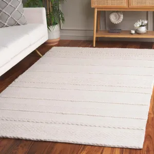 SAFAVIEH Natura Collection Area Rug - 6' x 9', Natural, Handmade Wool, Ideal for High Traffic Areas in Living Room, Bedroom (NAT215A)