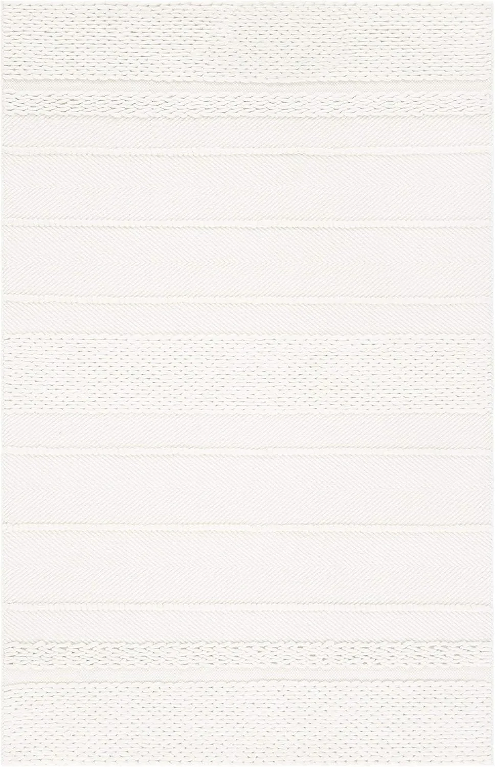 SAFAVIEH Natura Collection Area Rug - 6' x 9', Natural, Handmade Wool, Ideal for High Traffic Areas in Living Room, Bedroom (NAT215A)
