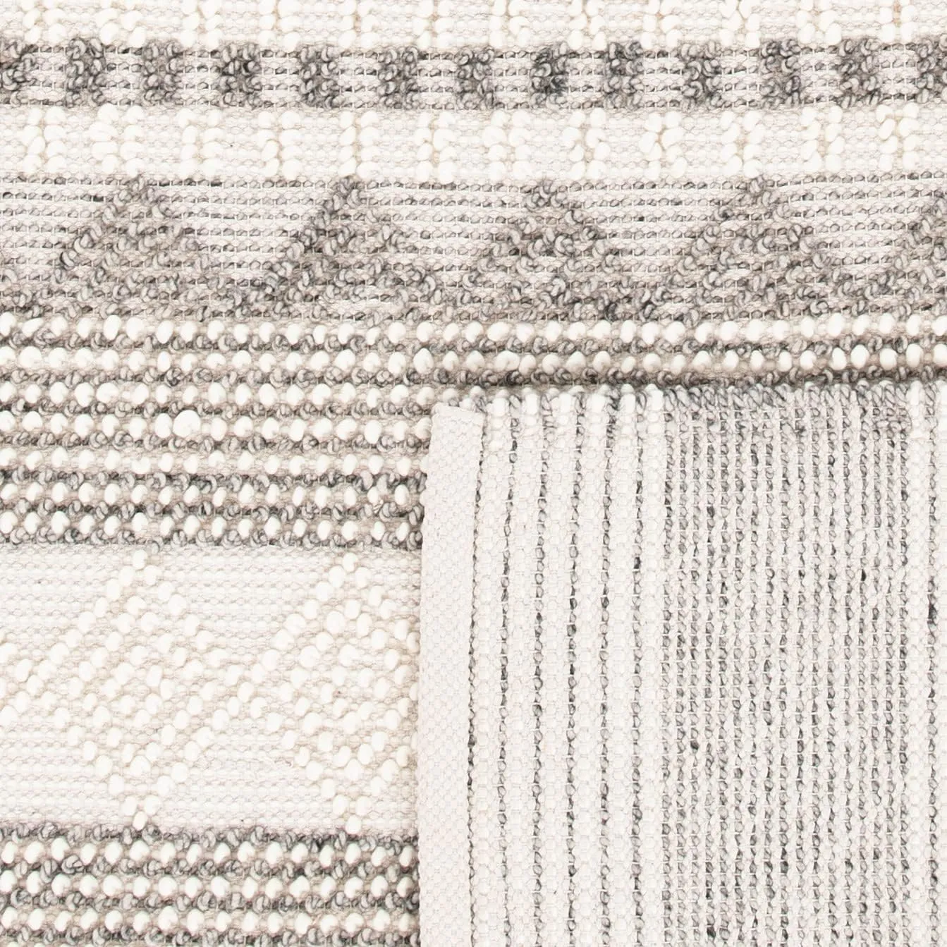 SAFAVIEH Natura Collection Runner Rug - 2'3" x 12', Grey & Ivory, Handmade Moroccan Boho Tribal Wool & Cotton, Ideal for High Traffic Areas in Living Room, Bedroom (NAT102A)