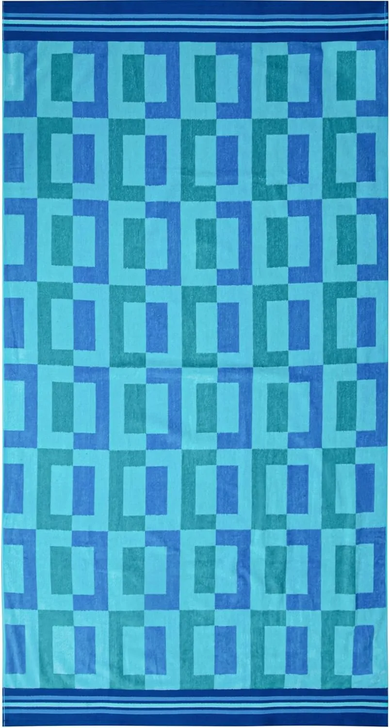 Safdie Beach Towel Oversized. Outdoor Blanket Beach Essentials. Quick Dry Towel Ideal for Beach Games. Microfiber Picnic Blanket for Vacation, Pool, Camping Geo