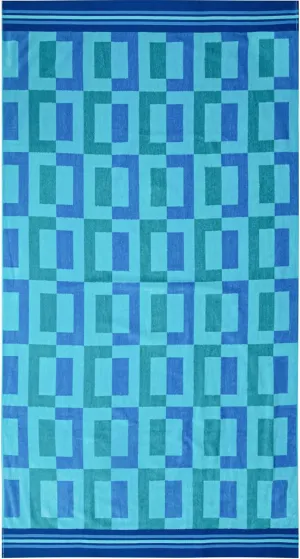 Safdie Beach Towel Oversized. Outdoor Blanket Beach Essentials. Quick Dry Towel Ideal for Beach Games. Microfiber Picnic Blanket for Vacation, Pool, Camping Geo