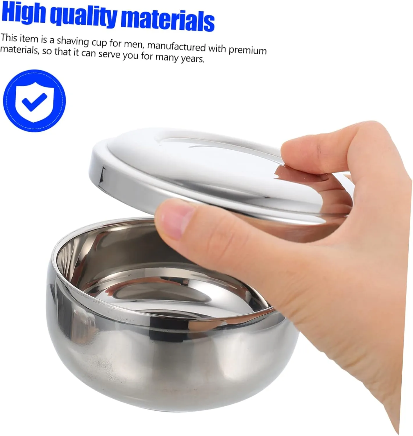 SAFIGLE 1pc Stainless Steel Shaving Soap Foaming Bowl Simple Design for Easy Use Lightweight and Sturdy for Home Grooming Comfortable Grip for Smooth Experience