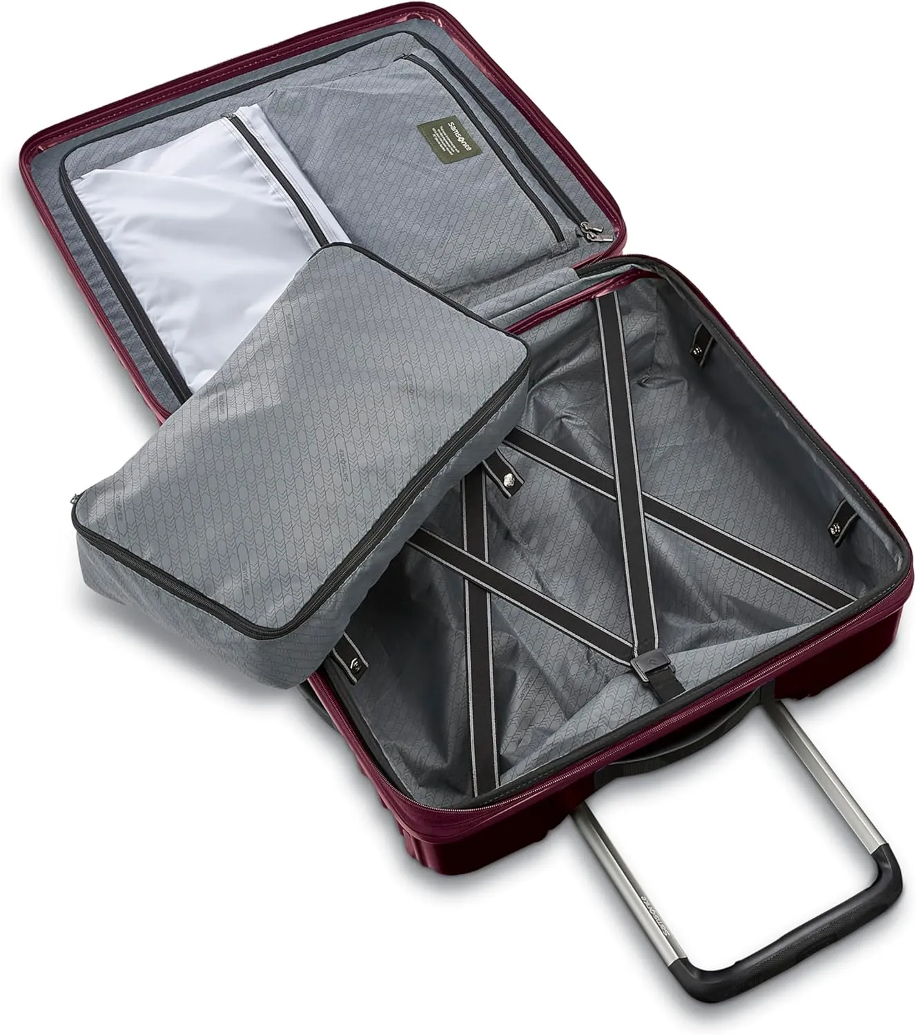 Samsonite Stryde 2 Hardside Expandable Luggage with Double Spinner Wheels, Medium Glider, Merlot