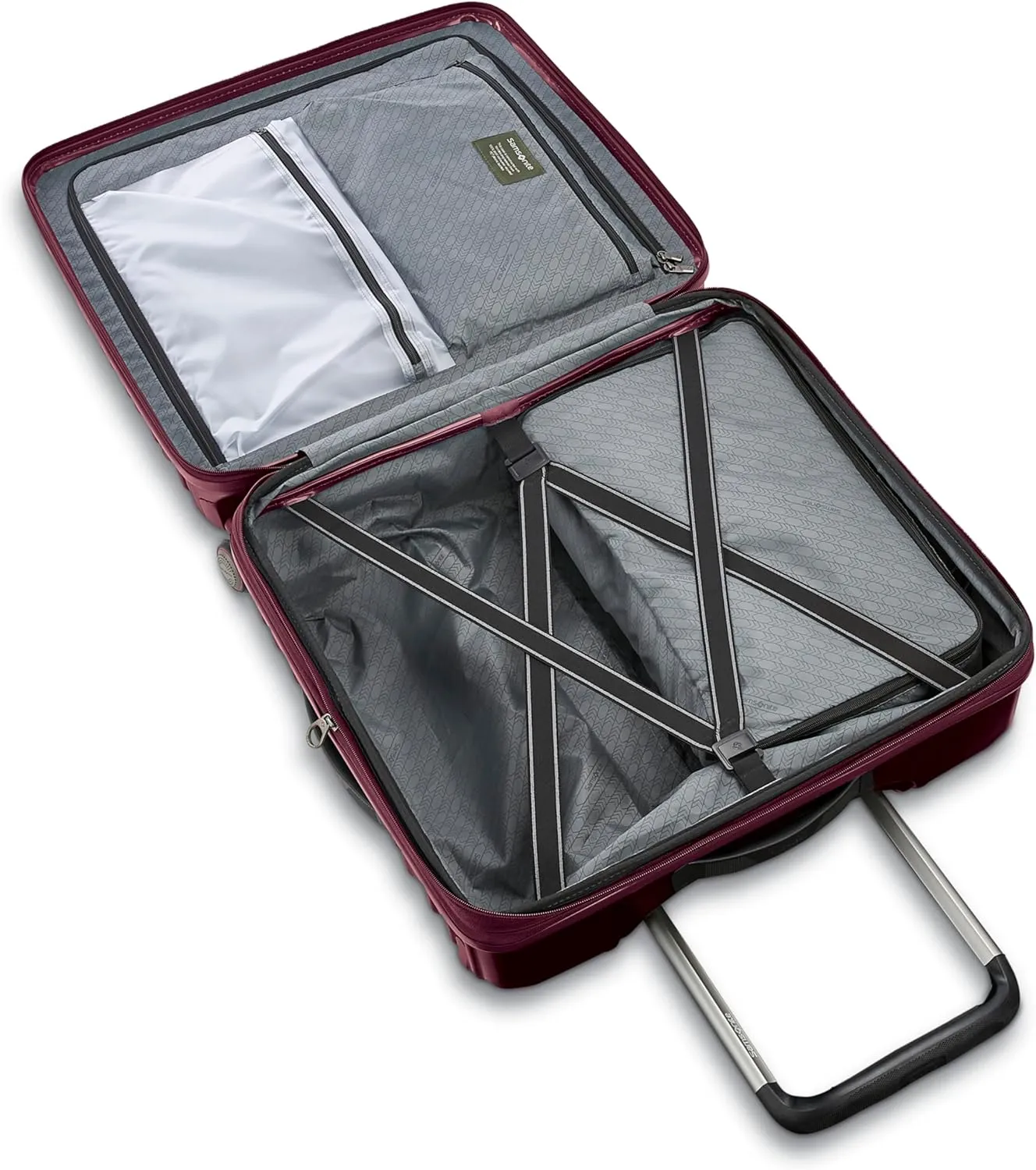 Samsonite Stryde 2 Hardside Expandable Luggage with Double Spinner Wheels, Medium Glider, Merlot
