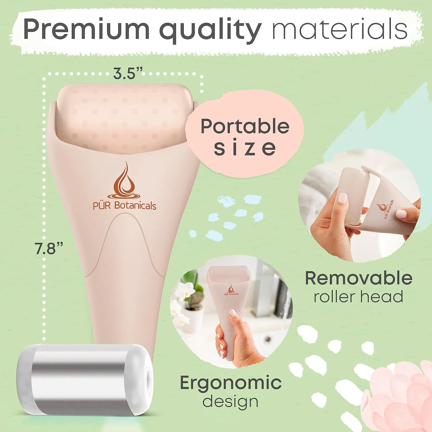 Sand 2-in-1 Set Cryotherapy Ice Roller for Face Wrinkles Massager - Skin Care Tool for Puffiness - Face Depuffer Ice Facial Eye Skin Roller - TMJ Pain Relief & Minor Injuries