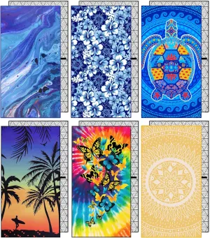 Sand Free Microfiber Beach Towel – Bohemia Flower Quick Dry Lightweight Oversized Towel Accessories Travel Must Have Swim Pool Yoga Camping Packable Sandproof Resistant Item Gift