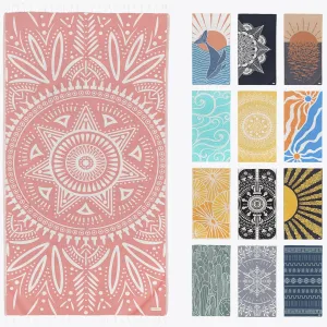 Sand Free Turkish Beach Towel (37 x 67) Quick Dry Bath Towel, Oversized Beach Blanket, Lightweight for Travel - Made with 100% Organic Turkish Cotton - Lovesong (Pink)
