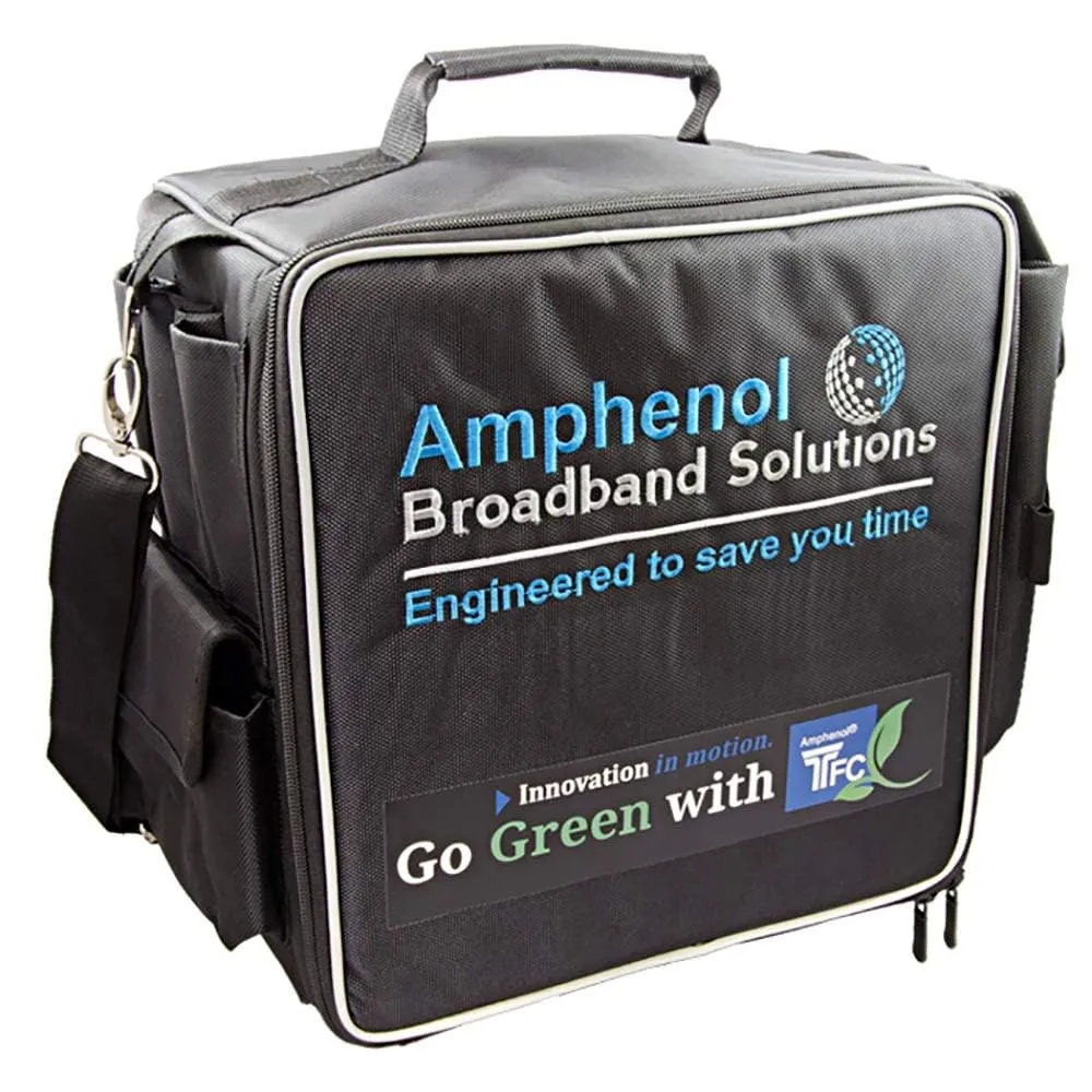 SatelliteSale Kit of Amphenol TFC Tech Service Bag, Reel and Cable Or 2 Cables (Bag, Reel and Black Cable)