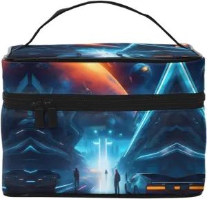 Science Fiction Future Travel cosmetic bag, essential for outdoor travel enthusiasts, has a simple internal structure.
